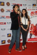 Aditi Rao Hydari, Ali Zafar at London Paris New York film valentine promotions in Cinemax, Mumbai on 14th Feb 2012 (16).JPG
